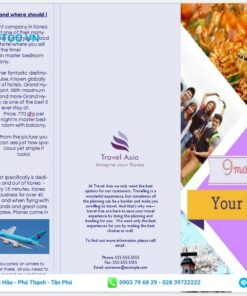 mẫu tờ rơi du lịch tinh tế