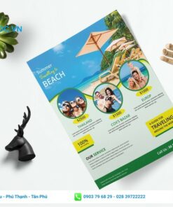 mẫu tờ rơi giảm giá du lịch mùa hè