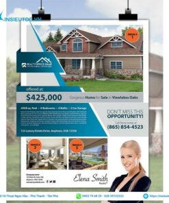 mẫu tờ rơi nhà có vườn