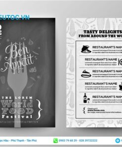 mẫu tờ rơi quảng cáo đen trắng