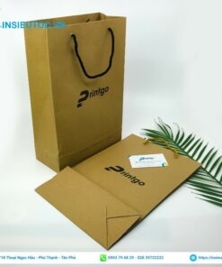 Túi kraft in chữ đơn giản