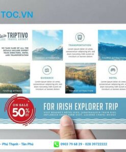 tờ rơi của công ty du lịch triptivo