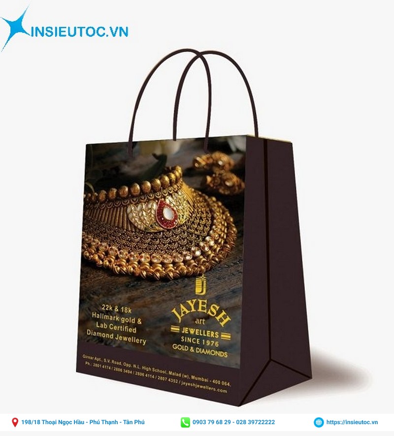 Mẫu túi giấy đựng trang sức đẹp