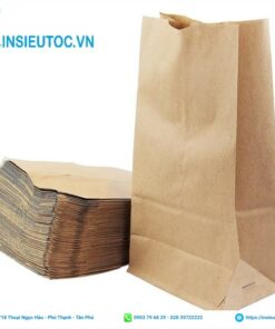 túi giấy kraft đựng bánh mì có sẵn không in