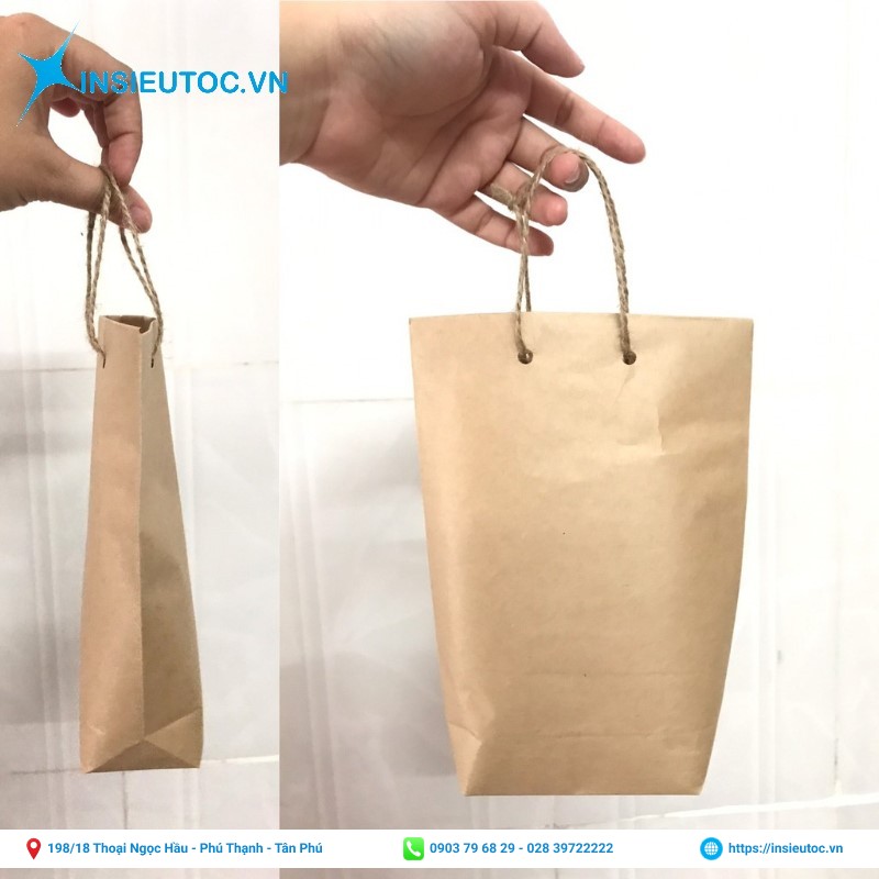 Túi giấy đựng bánh mì có quai