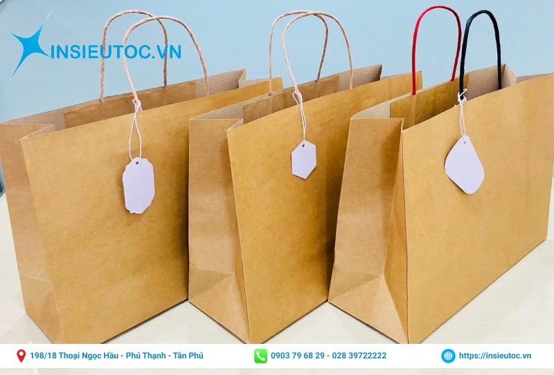 Túi giấy kraft đựng quà trơn giá sỉ tphcm