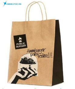 Mẫu in túi giấy xi măng đựng thức ăn nhanh