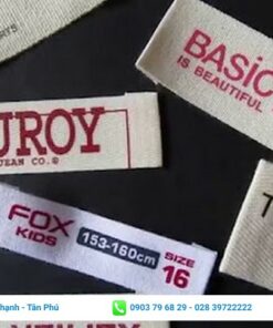 một số mẫu nhãn quần áo của các thương hiệu thời trang