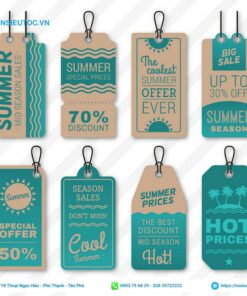 nhãn tag treo màu xanh