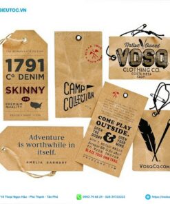 nhãn quần áo chất liệu giấy kraft