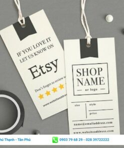 nhãn mác quần áo hình chữ nhật