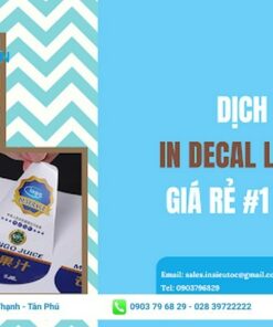 Dịch vụ in decal lấy liền