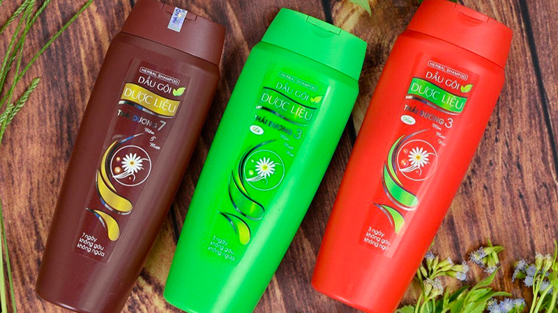 nhãn dán chai dầu gội đầu