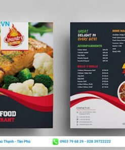 Mẫu thực đơn A6
