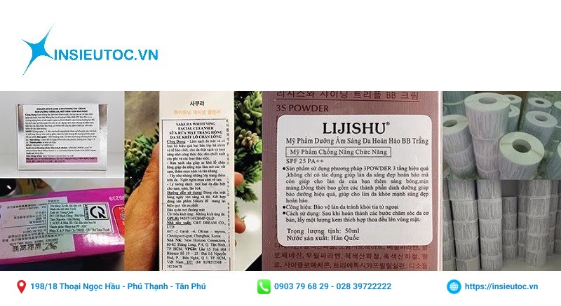 tem phụ có thể in được bằng rất nhiều phương pháp