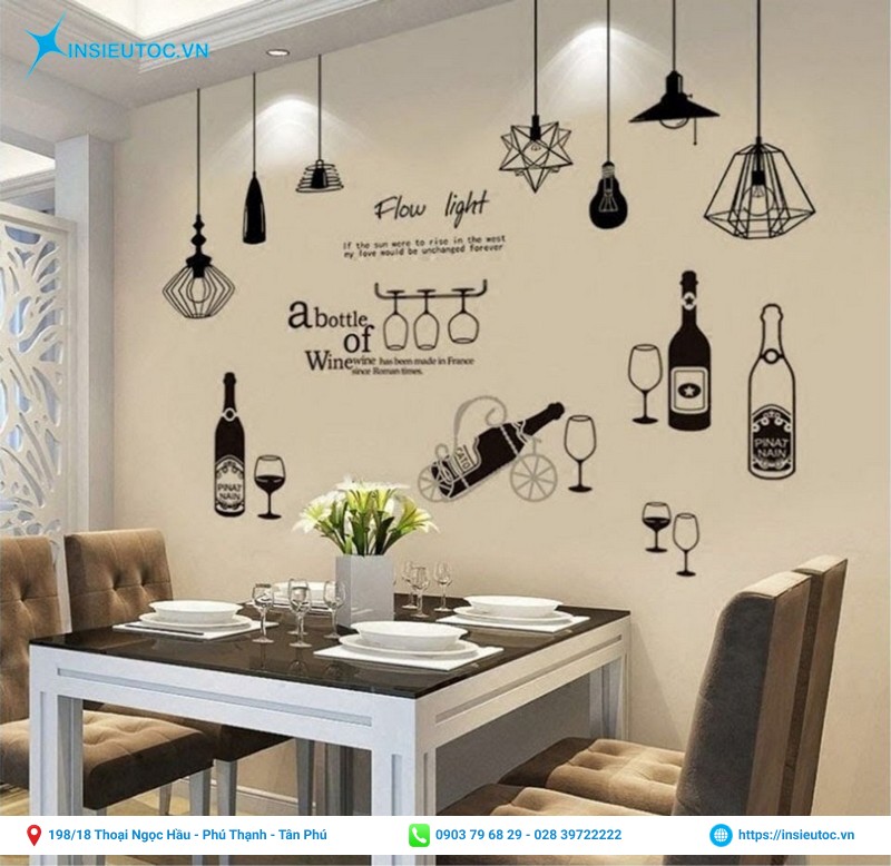 decal dán phòng ăn