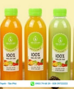 decal chai nước trái cây