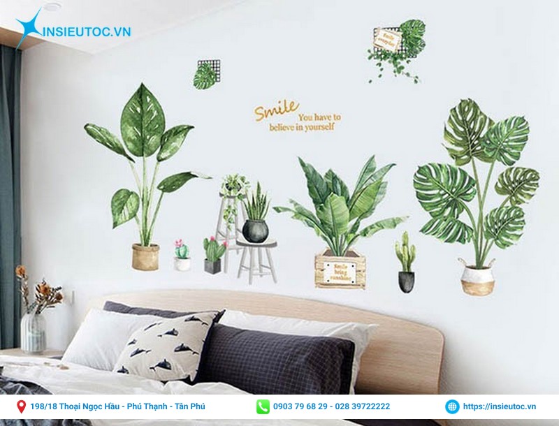 decal dán trong phòng ngủ