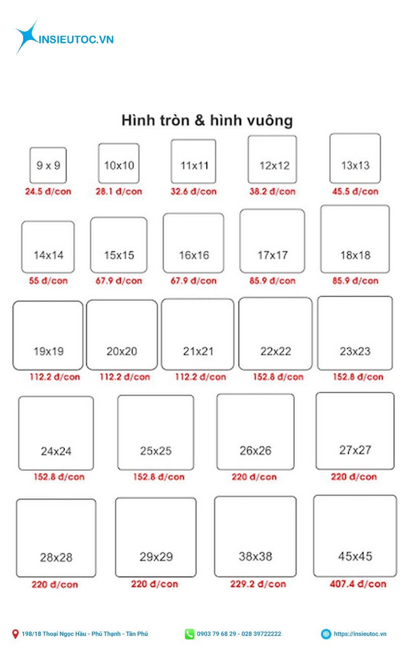 giá in tem nhãn chống giả hình vuông