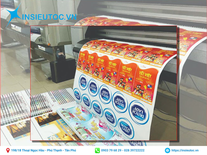 in decal công ty sữa