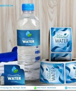 in nhãn dán chai nước suối