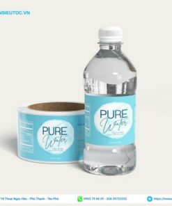 in decal dán nước đóng chai
