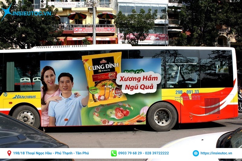 dán decal pp ngoài ngoài trời xe buýt