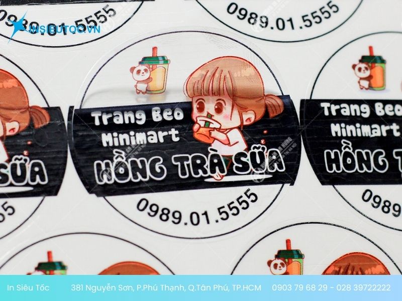 in tem dán ly trà sữa