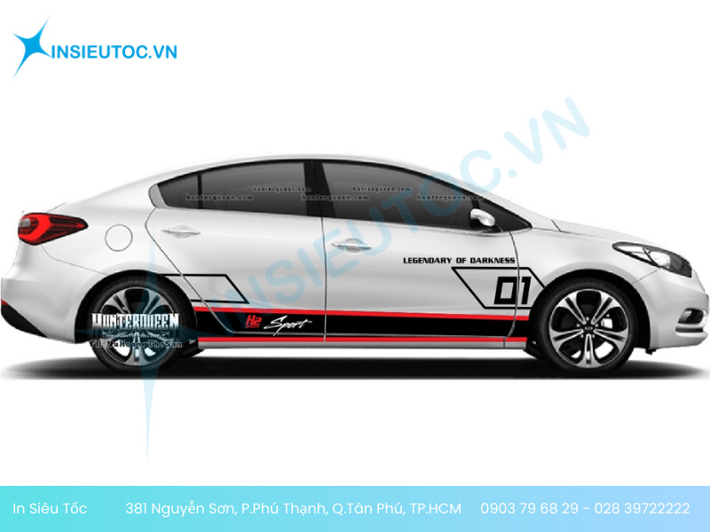 Decal Ghép mẫu decal dán xe