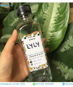 mẫu in decal dán chai đựng nước
