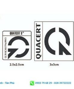 những kích thước phổ biến của tem nhãn hợp quy