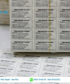 nhãn phụ in càng nhiều thì càng rẻ