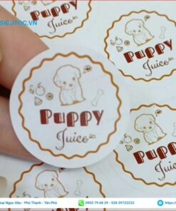 tem sữa dán ly trà sữa - cafe