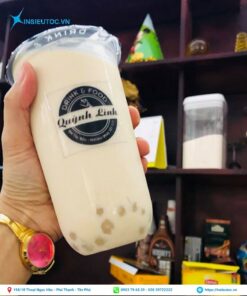 tem decal trong dán ly cafe - trà sữa đẹp