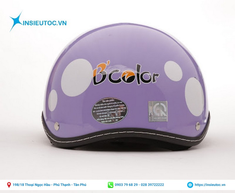 tem hợp quy được dán nón bảo hiểm