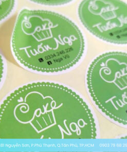 tem nhãn dán lên sản phẩm