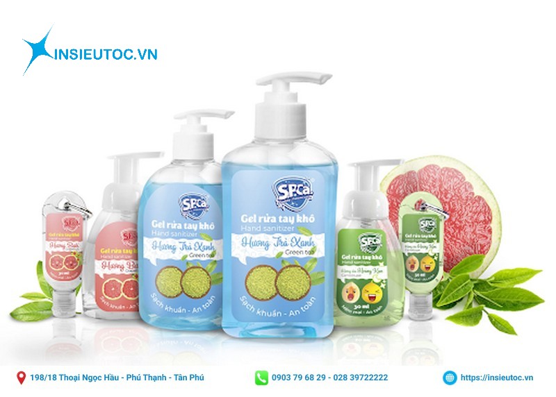 mẫu tem nhãn cho nước rửa tay khô