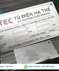 mẫu tem nhôm dán tủ điện