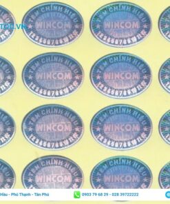 tem nhãn niêm phong hình elip