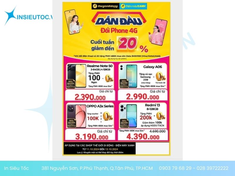 mẫu tờ rơi điện máy xanh đẹp