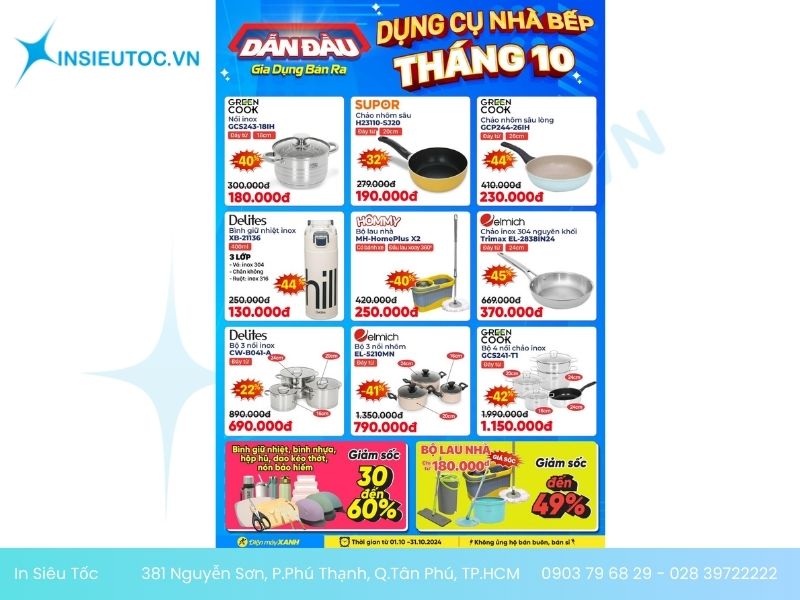 tờ rơi điện máy xanh uy tín