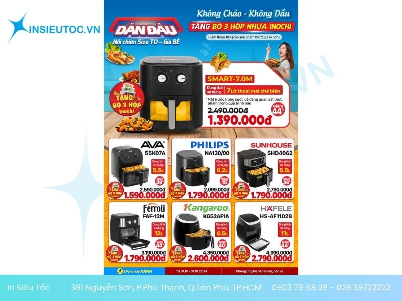 mẫu tờ rơi điện máy xanh độc đáo