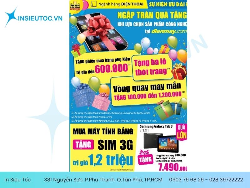 mẫu tờ rơi điện máy xanh đẹp mắt