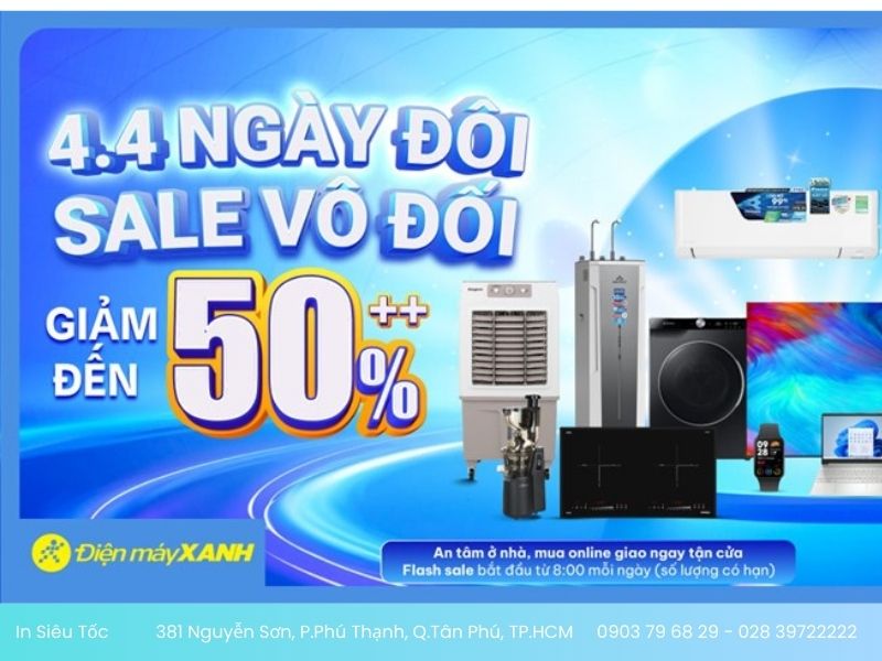 in tờ rơi điện máy xanh chất lượng