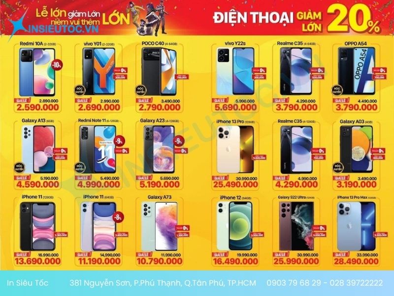 địa điểm in tờ rơi điện máy xanh uy tín