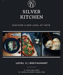 mẫu tờ rơi sang trọng thích hợp cho những nhà hàng cao cấp