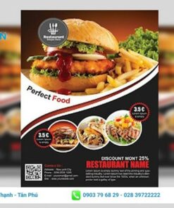 Mẫu tờ rơi nhà hàng bắt mắt