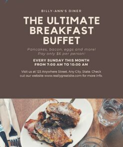 tờ rơi giới thiệu về nhà hàng buffet