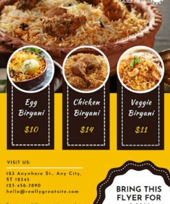 tờ rơi giới thiệu món ăn