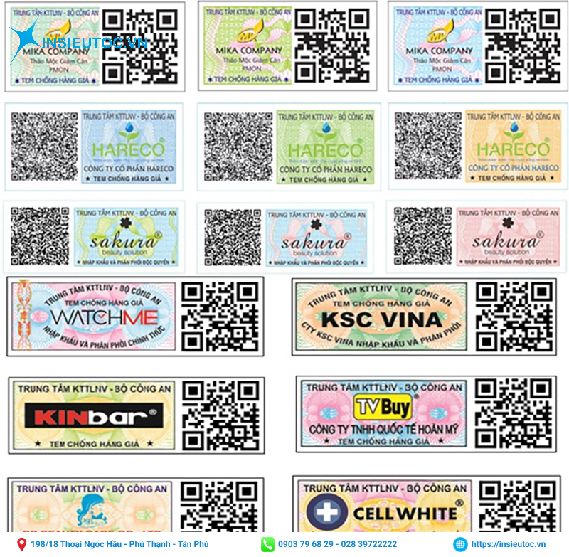 Các dạng tem vỡ được thực hiện bởi xưởng In Siêu Tốc